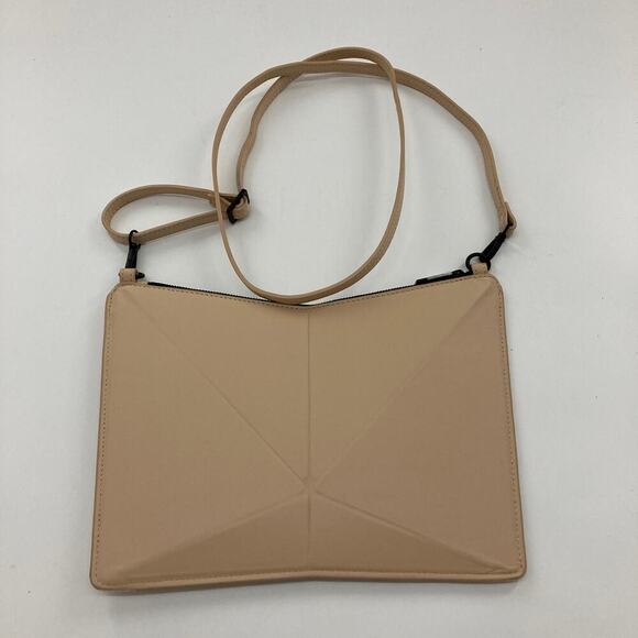 FINELL SMALL TAN LEATHER CROSSBODY BAG - Picture 1 of 14